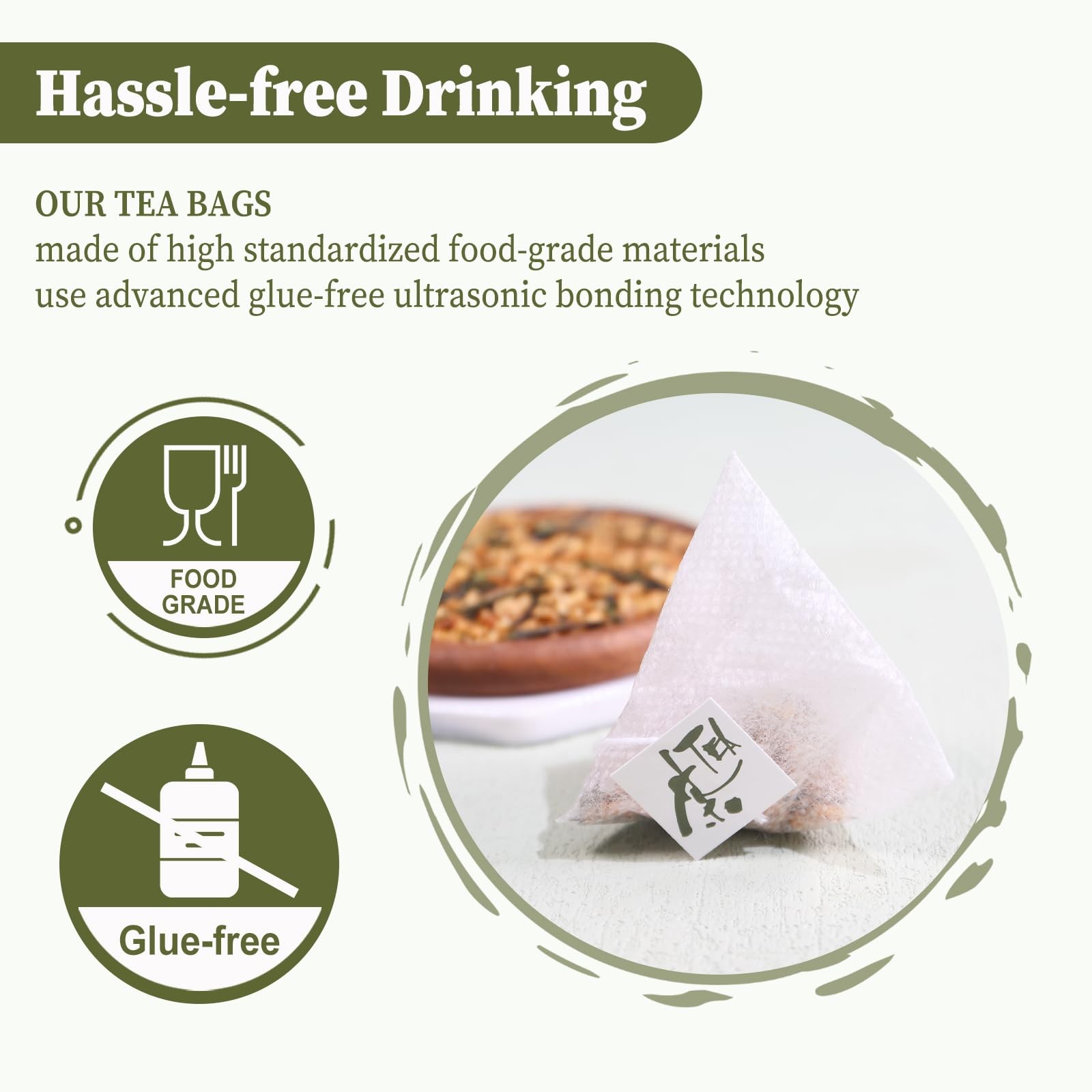 FullChea – Genmaicha Tea bags, 50 Teabags – Genmaicha Green Tea with Roasted …