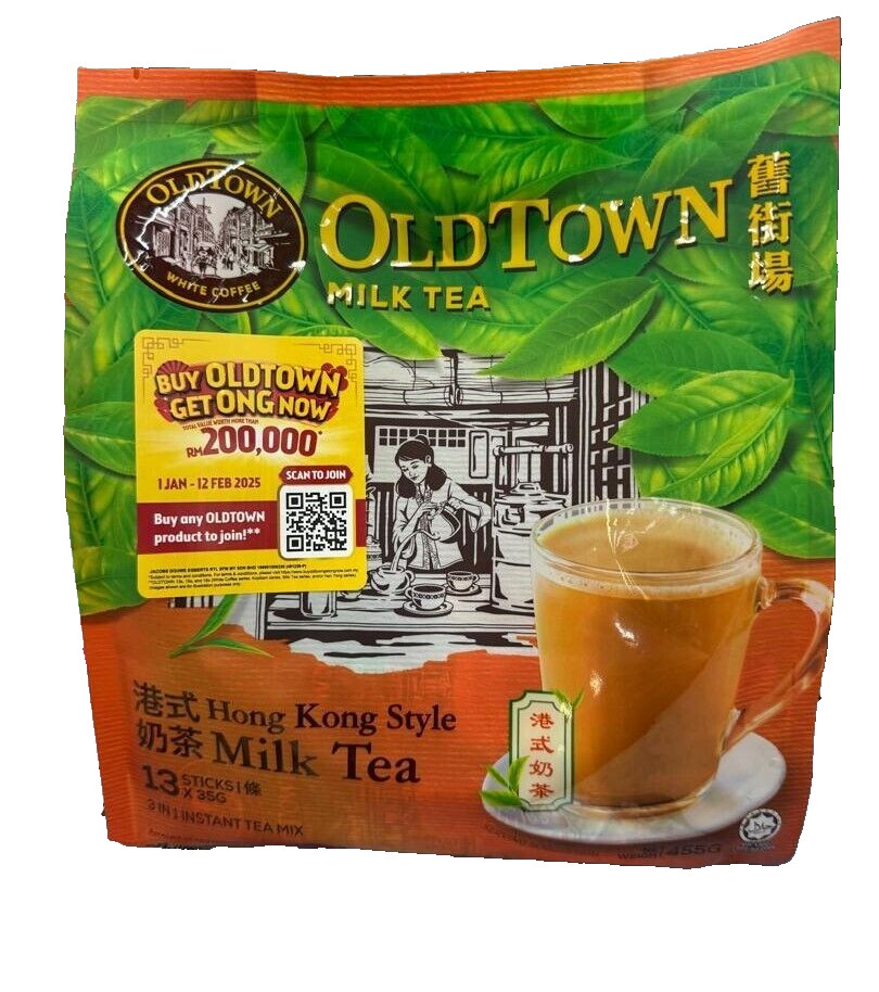 Old Town 3 in 1 Instant Milk Tea Hong Kong Style Teh Susu 13s x 35g – 1 Pack