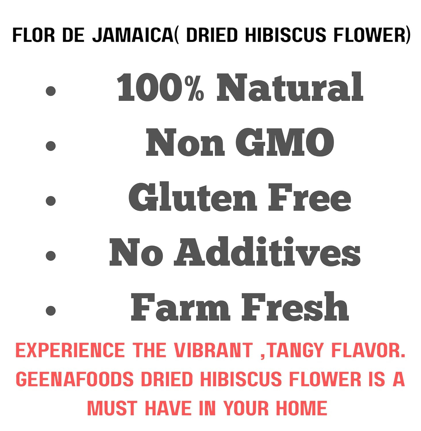Dried Hibiscus Flowers _ 1Lb Whole Petals, Flor De Jamaica- by in Resealable Ba