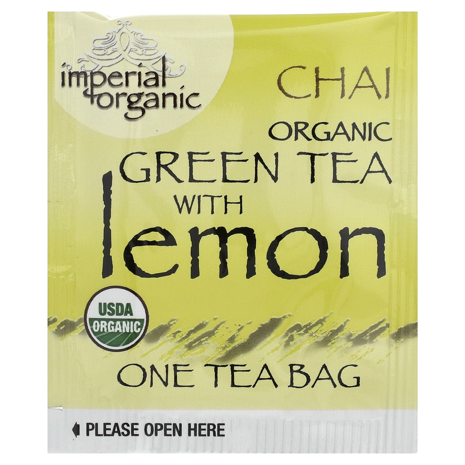Imperial Organic, Green Tea With Lemon Chai, 18 Tea Bags, 1.14 oz (32.4 g)