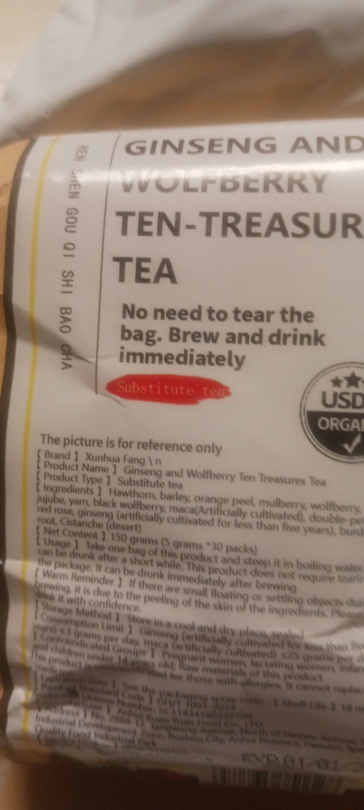 Ginseng and wolfberry tea Maca Mulberry Men and Women Kidney Detox Liver Tea