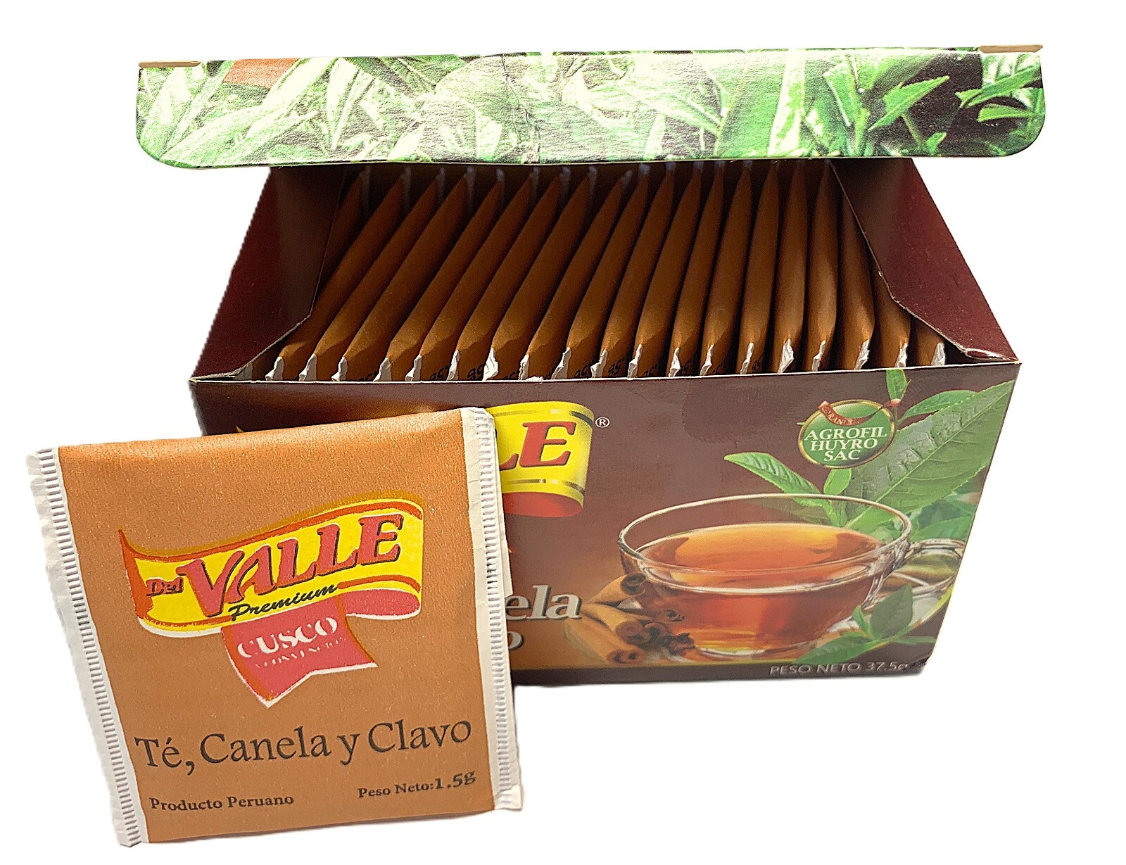 Del Valle Té Canela y Clavo Peruano 37.5g – 25 Bolsas de 1.5g para Infusión