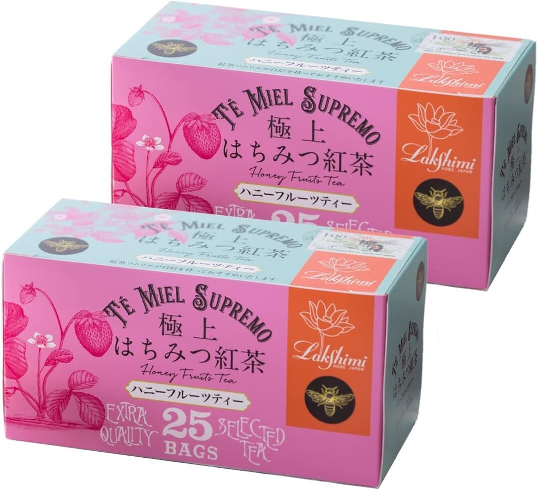Lakshimi Premium Honey Fruit Tea 25 Tea Bags x 2 Box From Japan