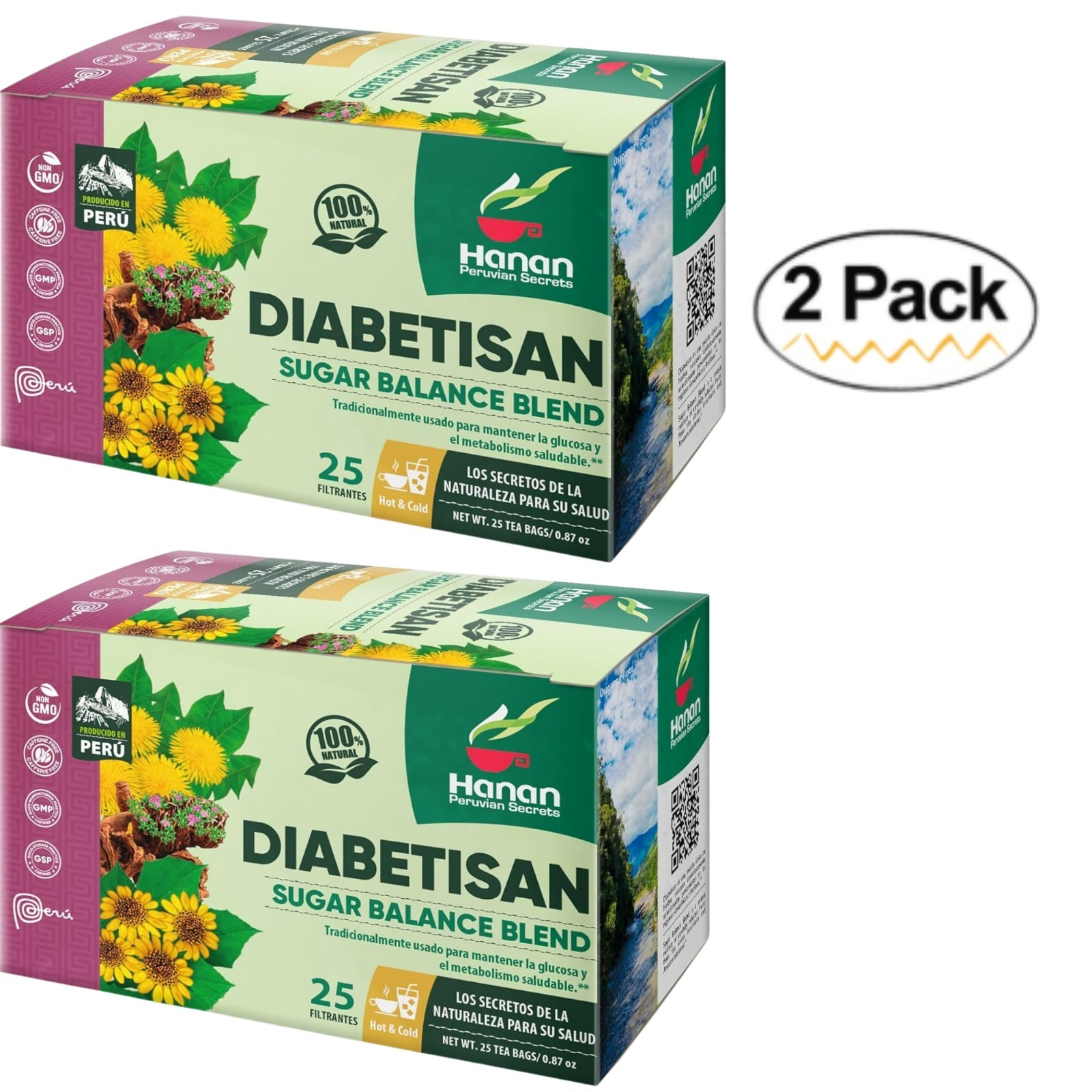 Diabetisan Herbal Tea – 100% Natural Sugar Balance Tea Blend 50 Teabags from Per