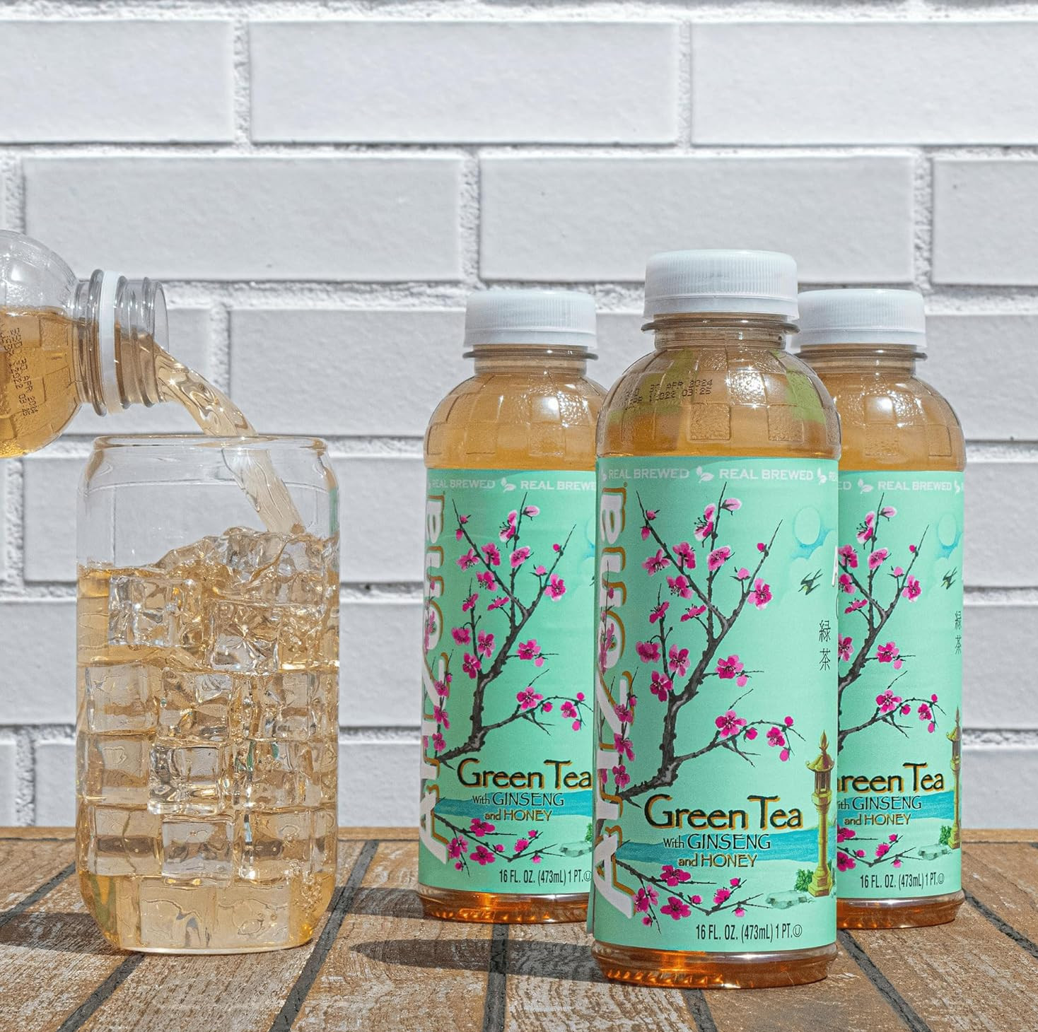 Arizona Green Tea with Ginseng and Honey, 16 Fl Oz (Pack of 12)