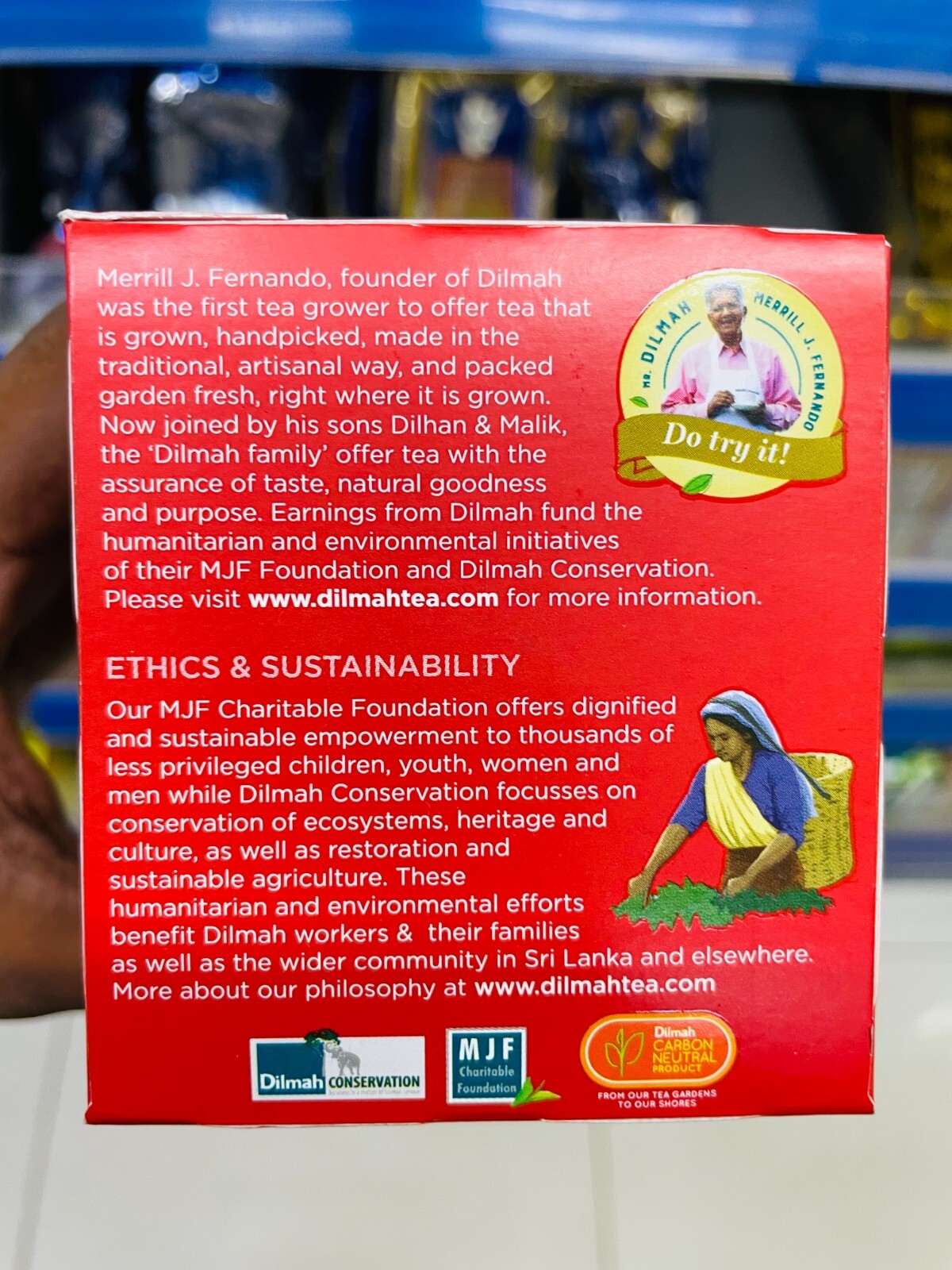 Dilmah English Breakfast Tea 100% Natural Pure Organic Premium Ceylon Tea 50Bags