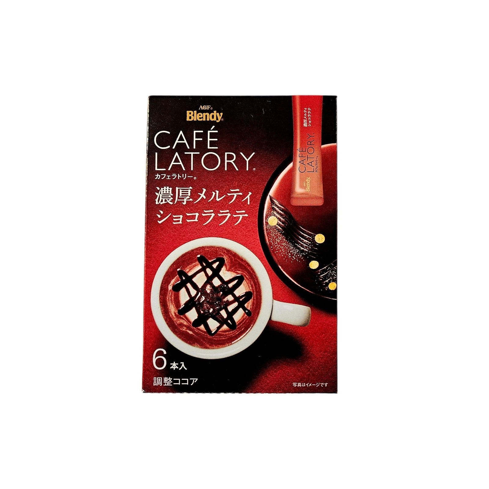 AGF Blendy Cafe Latory Rich Melty Chocolate Latte, 6 Sticks / 2oz – Japan