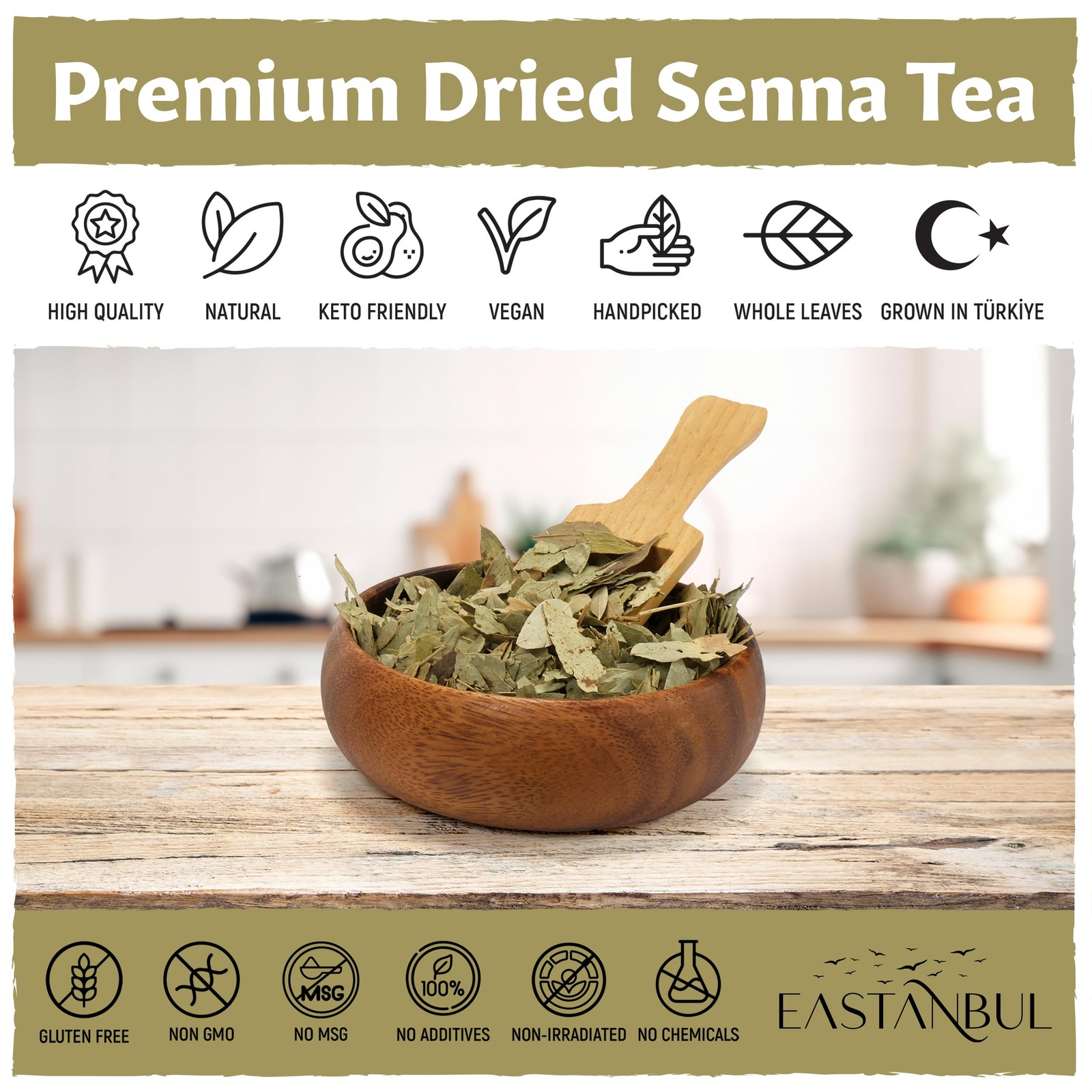 Senna Tea, 1.76oz, Senna Leaf Tea, Hoja Sen Cut Sifted Herbs, Sena Loose Lea…