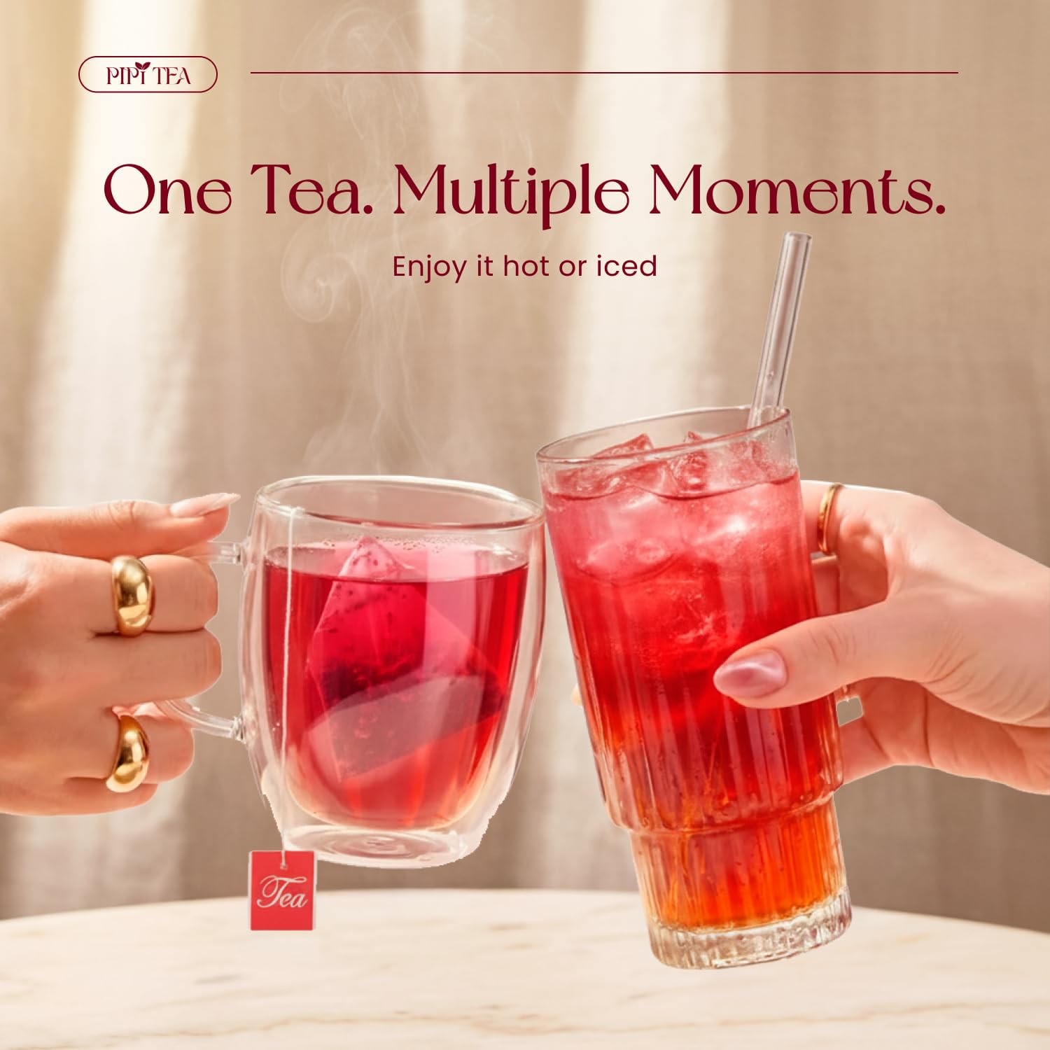 Organic Hibiscus Tea Bags – Caffeine Free Herbal Tea Rich in Antioxidants, No…