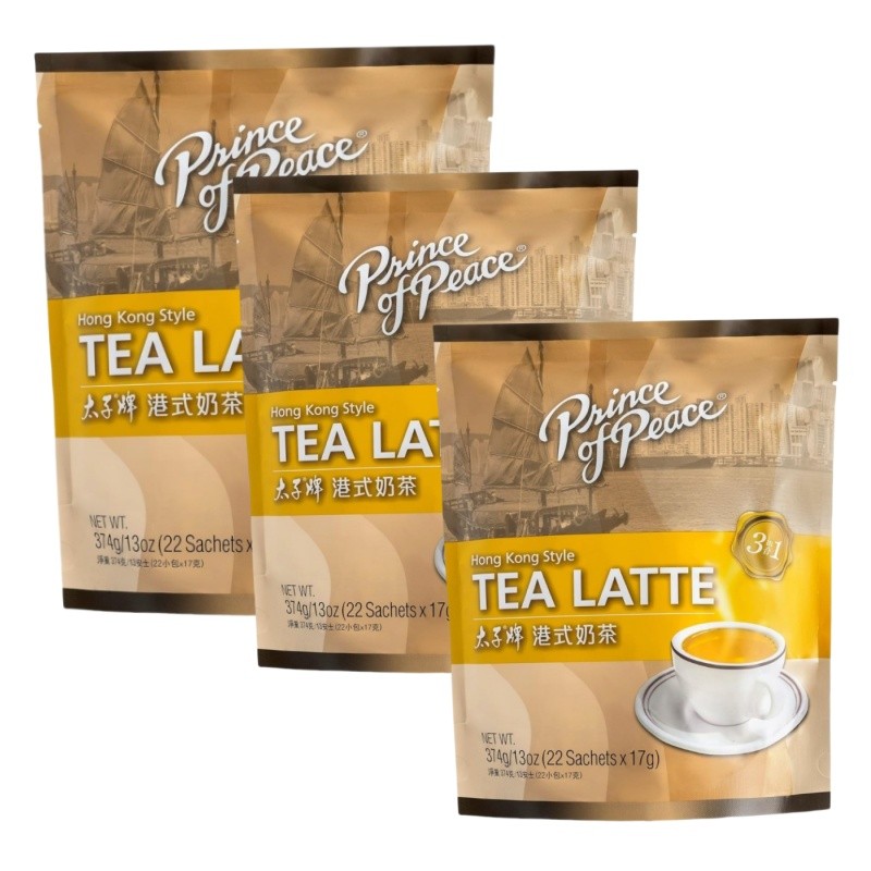 Prince of Peace 3 in 1 Instant Hong Kong Style Tea Latte, 22 Sachets 3 Packs