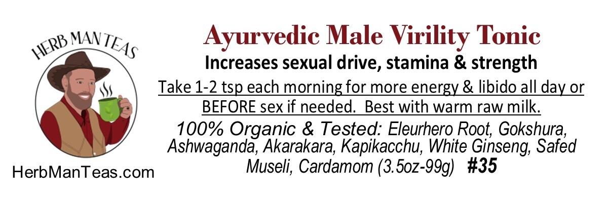 Male Virility Tonic with Ginseng, Increases sexual drive, stamina & strength