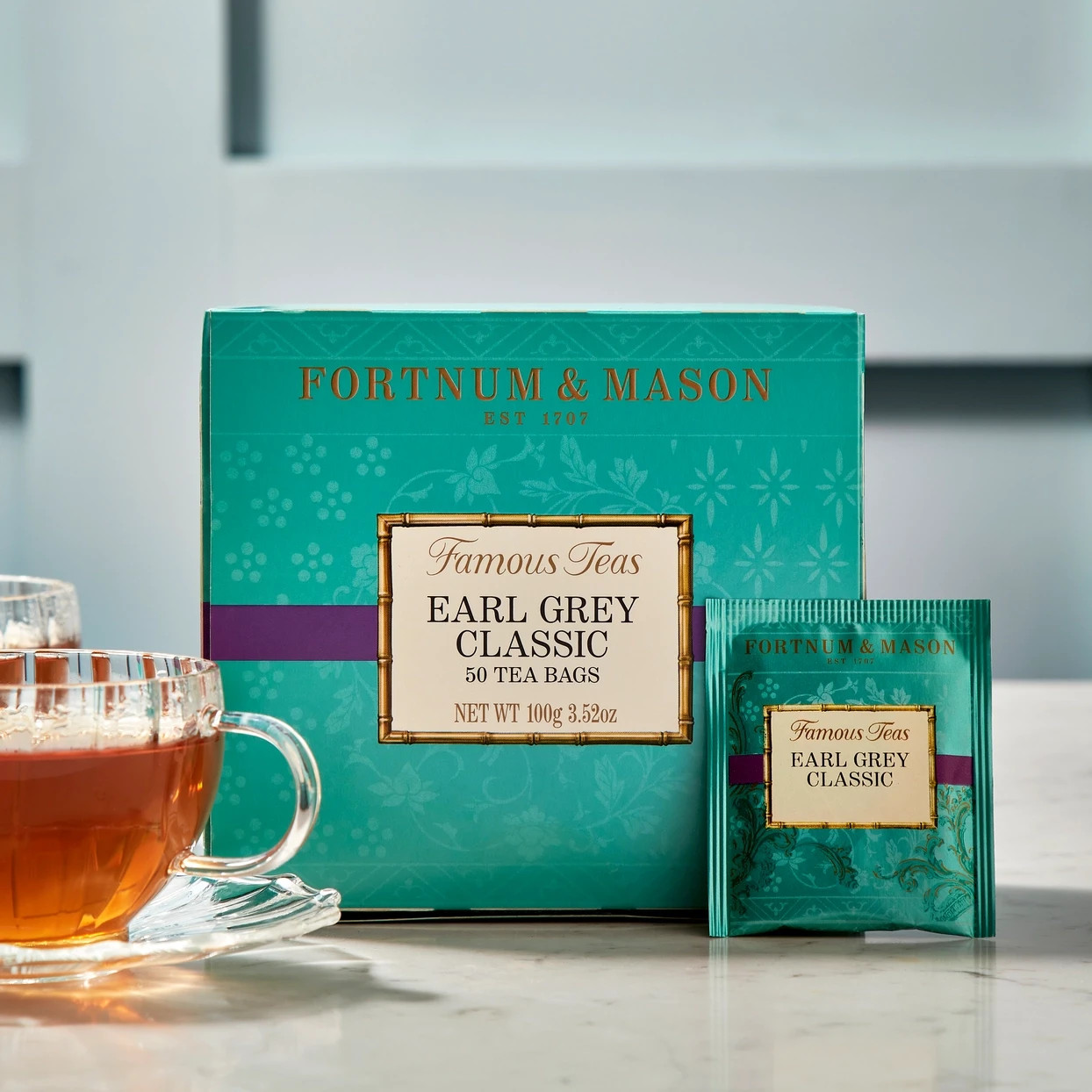 Fortnum and Mason UK Earl Grey Classic Tea, 50 Tea bags – EXP 7/27