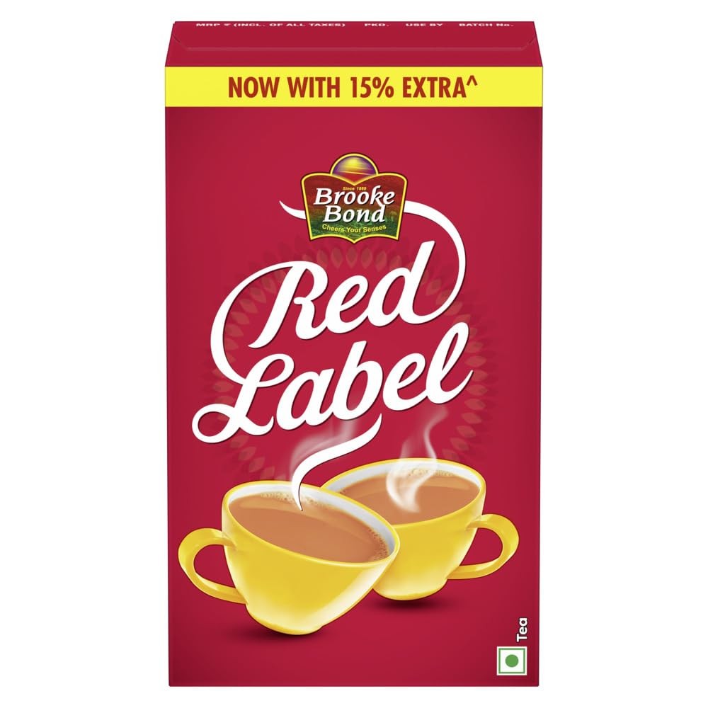 Brooke Bond Lipton Red Label Tea 500g | Ginger Flavored, Premium Loose Leaf Tea