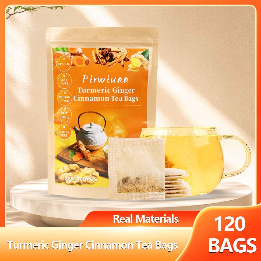 Turmeric Ginger Cinnamon Tea 120Bags No Additive Support Brain Weight Sleep Skin