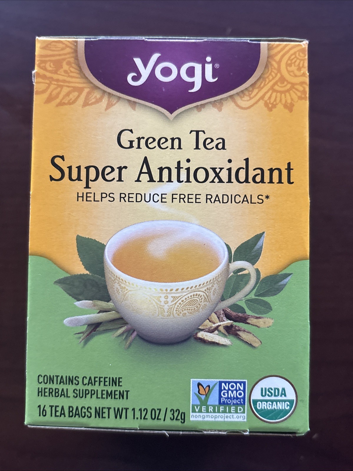 Green Tea Super Antioxidant Yogi Herbal Supplement