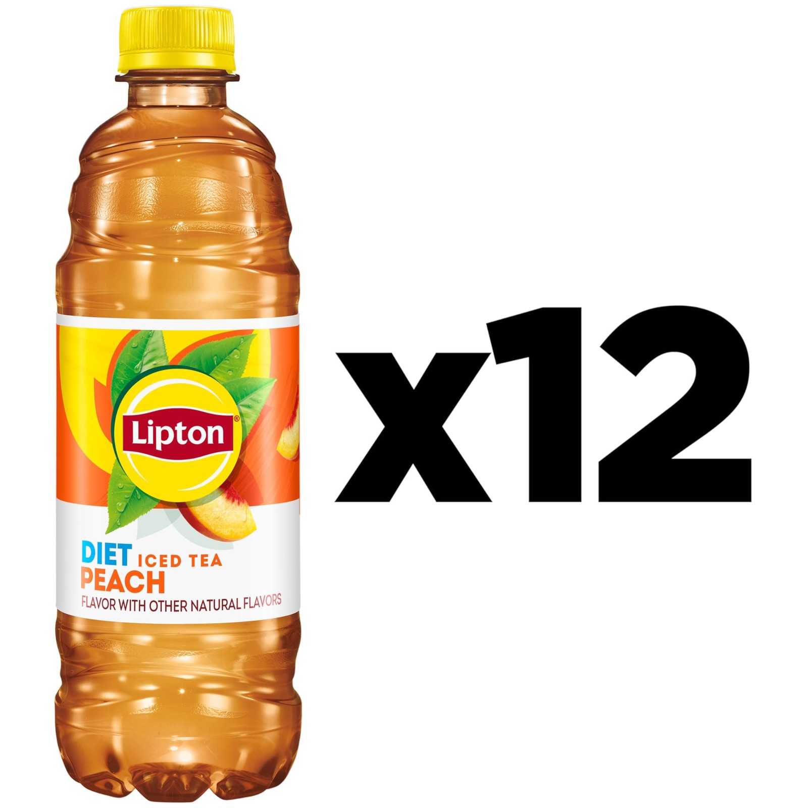 Diet Peach Iced Tea, 16.9 Fl Oz Bottles (Pack of 12)
