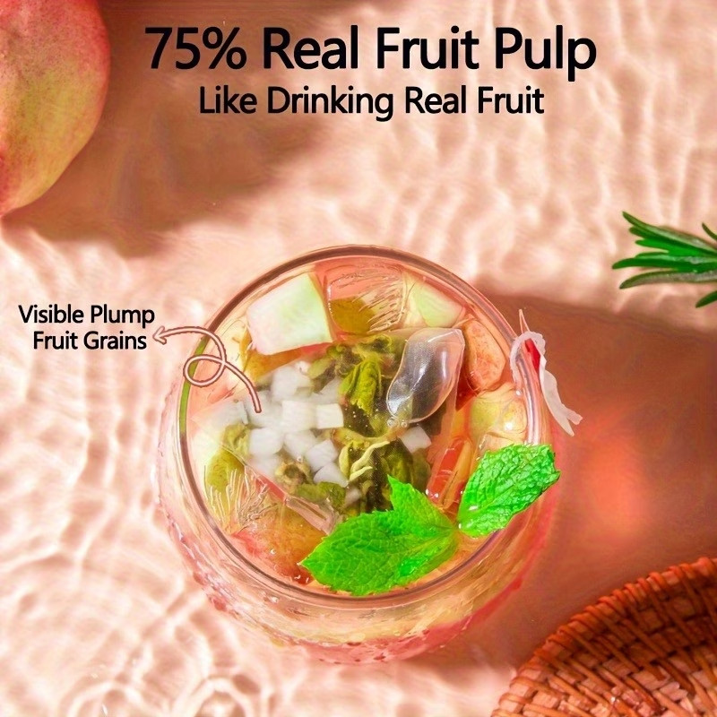 Natural Peach Oolong Tea Bags Fruit Jasmine-like Flavor Hot/Cold Brew Vegan