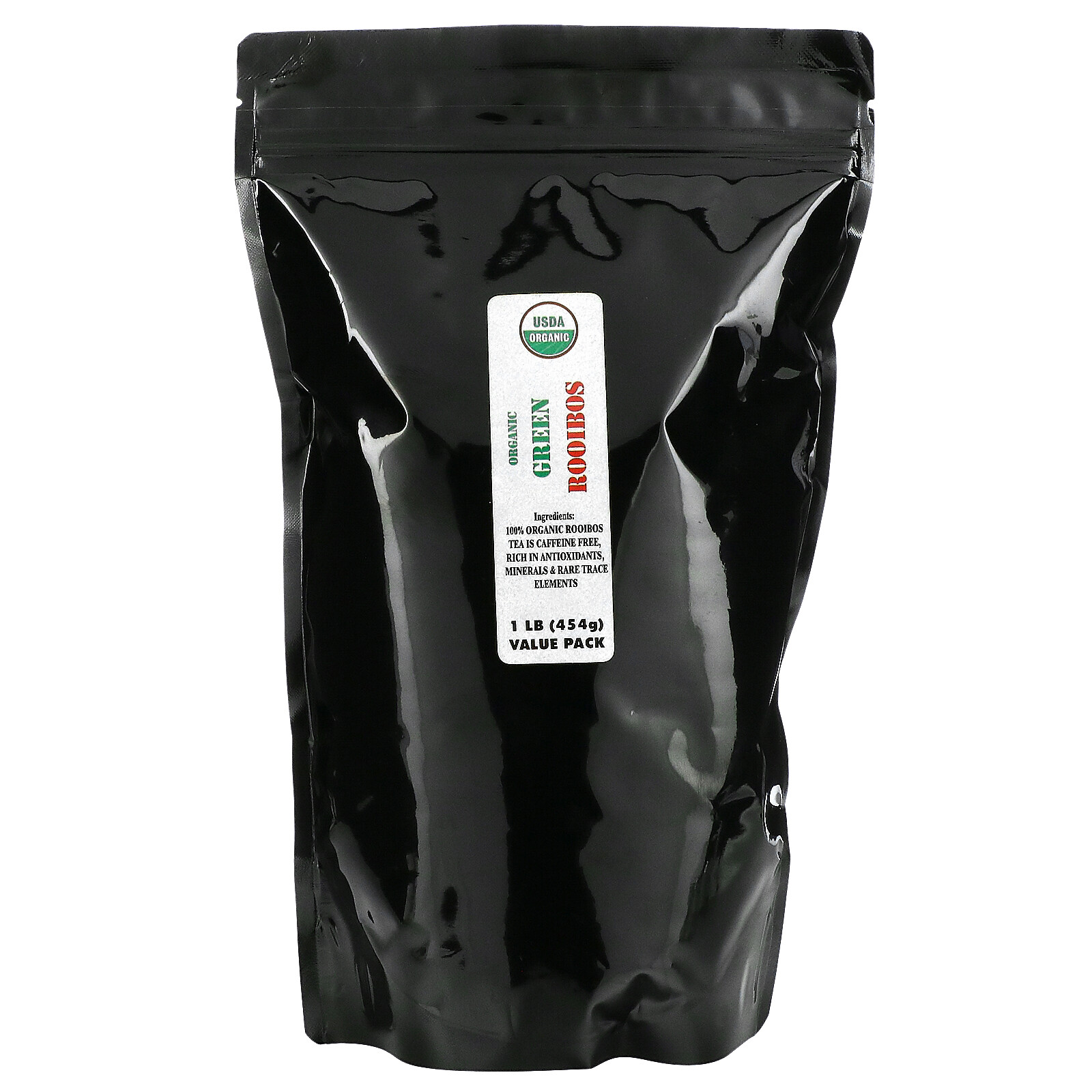 Port Trading Co Organic Green Rooibos Caffeine Free 1 lb 454 g All-Natural,