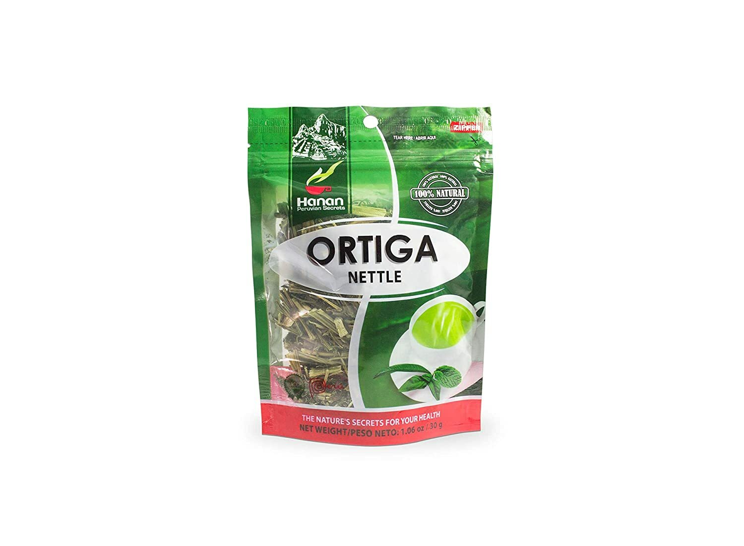 Hanan Peruvian Secrets Ortiga| 100% Natural Nettle | 1.06oz / 30g |Naturally Aid