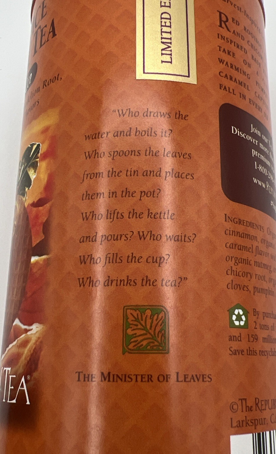 The Republic of Tea Pumpkin Spice Stroopwafel Tea – Limited Edition 36 Count