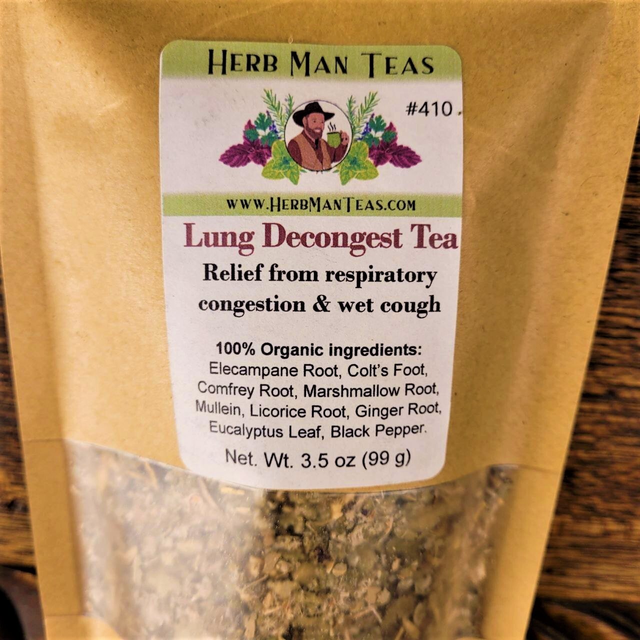 MUCUS CLEARING TEA -Breath better! Proven to clear lung congestion & mucus