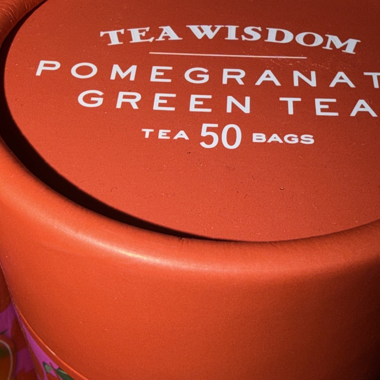 TEA WISDOM 🫖Caffeinated POMEGRANATE GREEN TEA 🫖100 tea bags=2 tubes BB:10/2027
