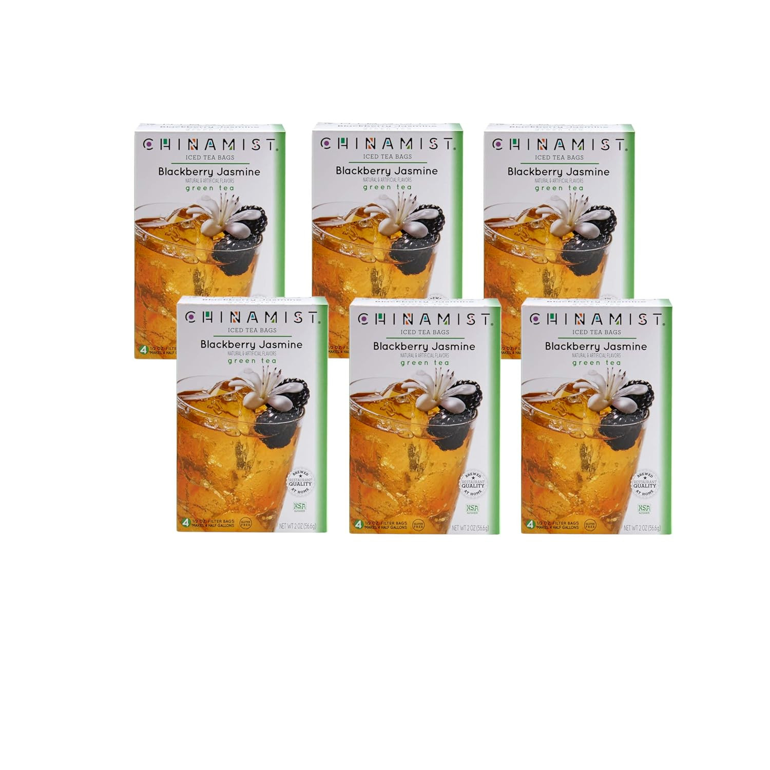 China Mist Blackberry Jasmine Iced Green Tea – Brew at Home (6 Pack)
