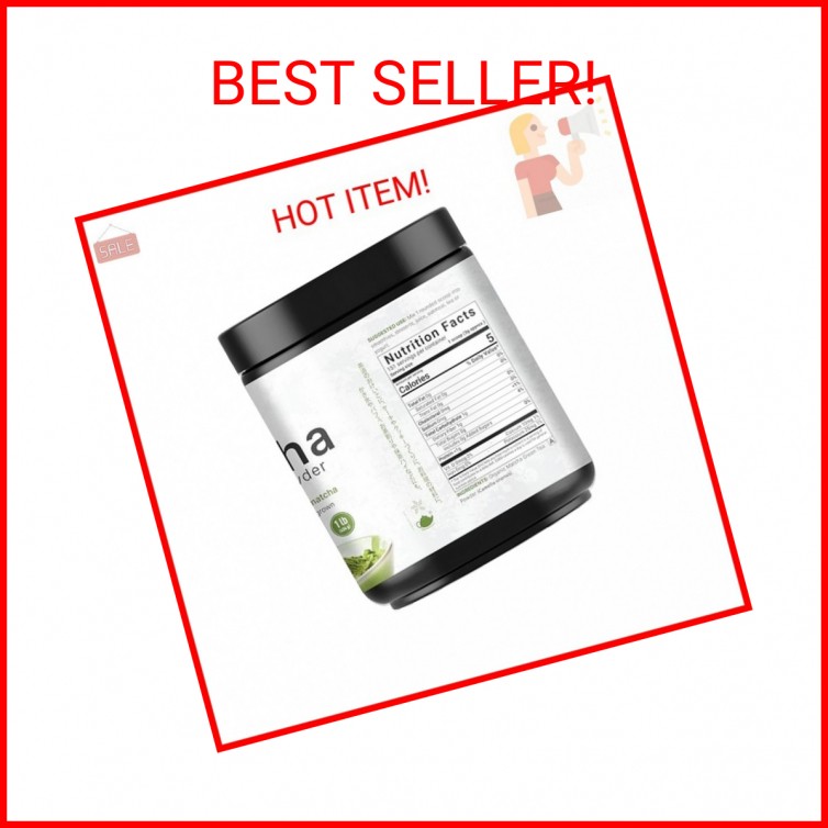 Organic Matcha Green Tea Powder, 1 Pound | Unsweetened with Zero Sugar, Culinary