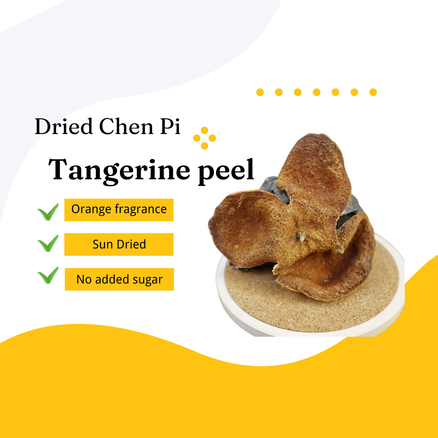 2019 XINHUI Meijiang Dried tangerine peel, Chenpi, 九龍堂 新会梅江 2019陈皮 1oz