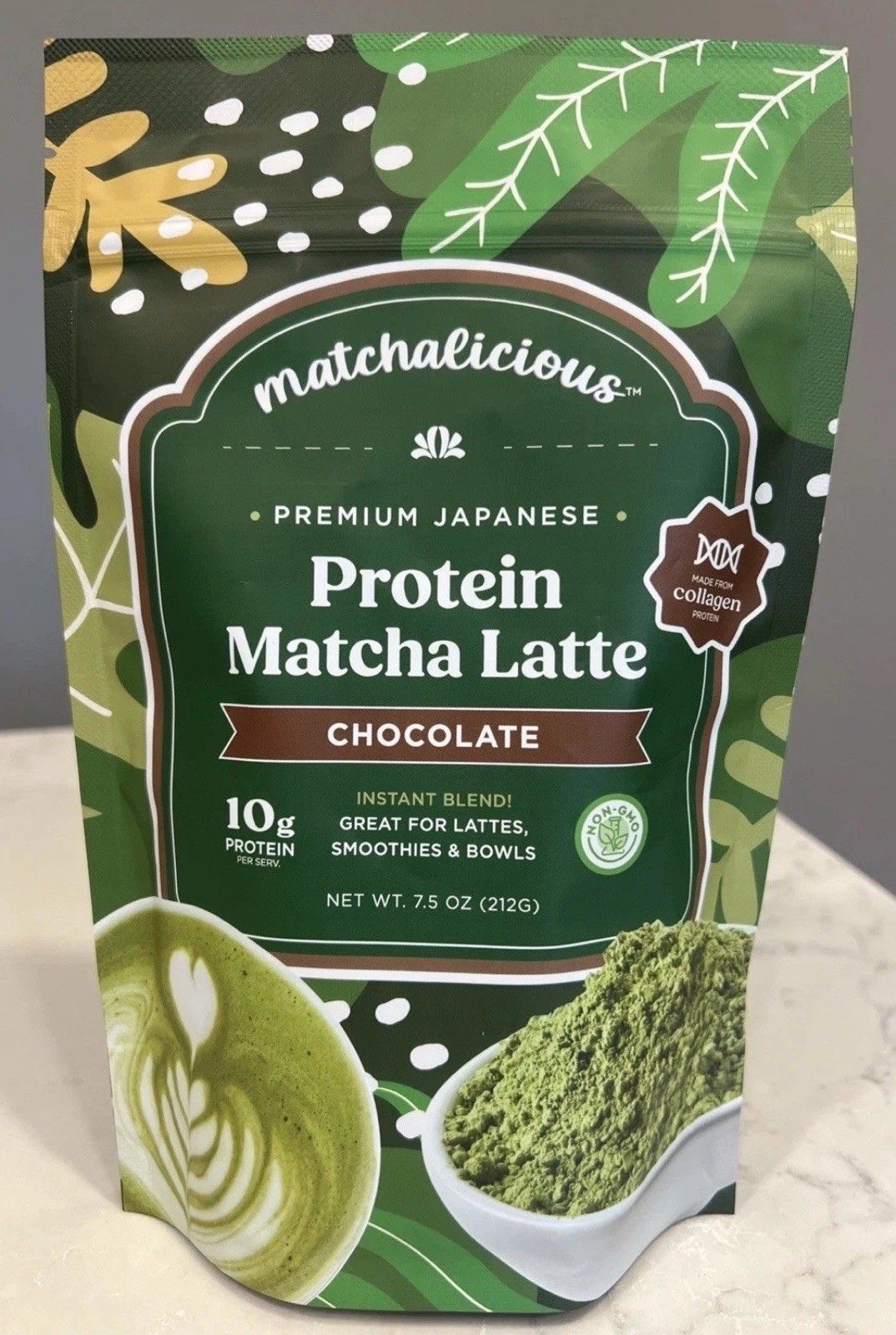 Matchalicious™ Premium Japanese Protein Chocolate Matcha Latte 7.5oz New