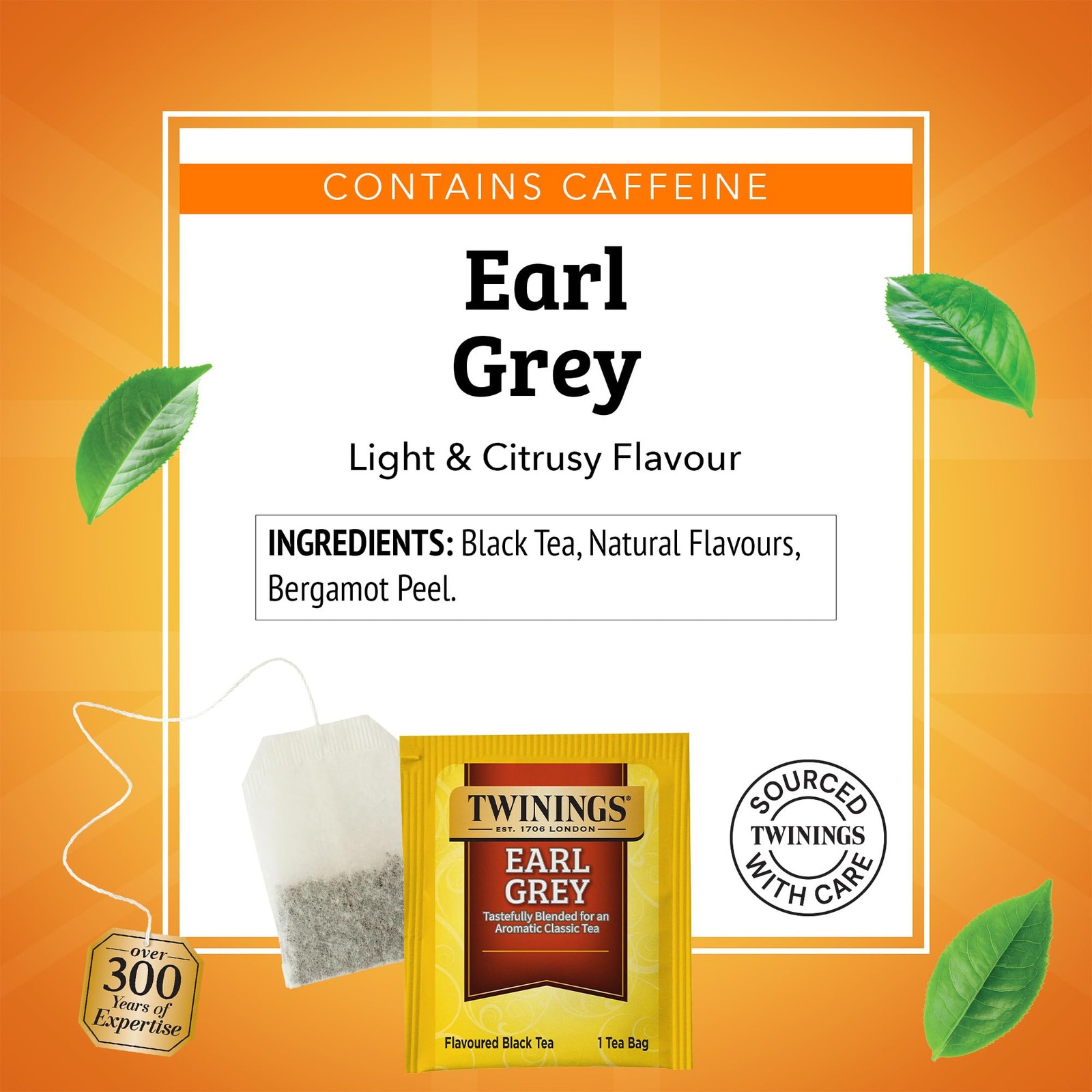 Twinings Earl Grey Black Tea Individually Wrapped Bags, 100 Count