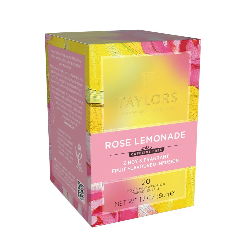 Rose Lemonade Infusion Individually Wrapped Bags, 20 Count (Pack of 6), Zingy, R