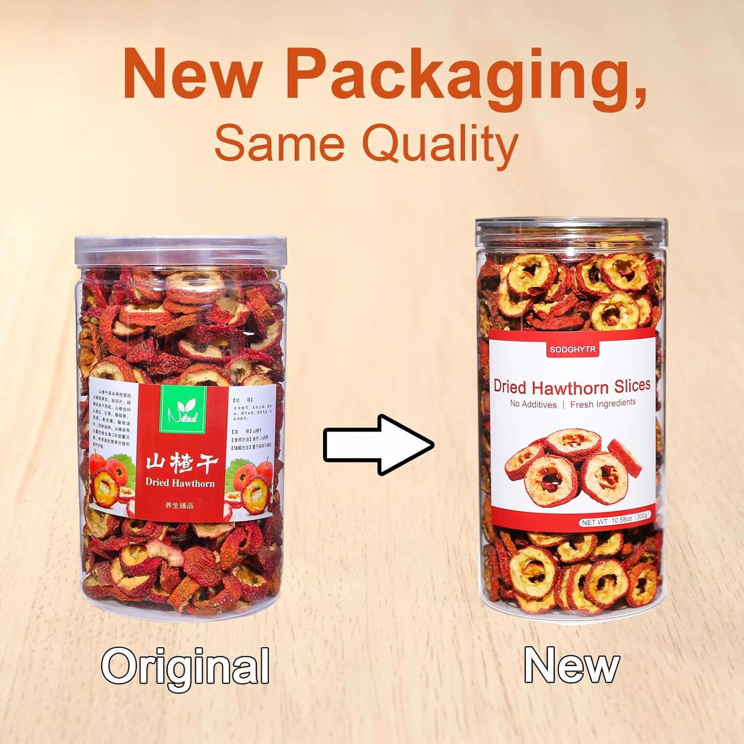Dried Hawthorn Berry Slices, Fruit Tea Premium Seedless -10.6Oz/300G Hollow Circ