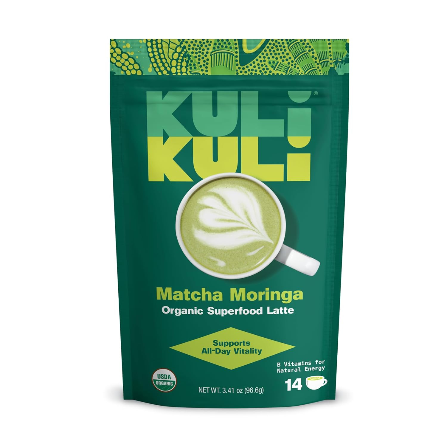 Matcha Moringa Organic Superfood Latte – Matcha Green Tea Powder for Natural Caf
