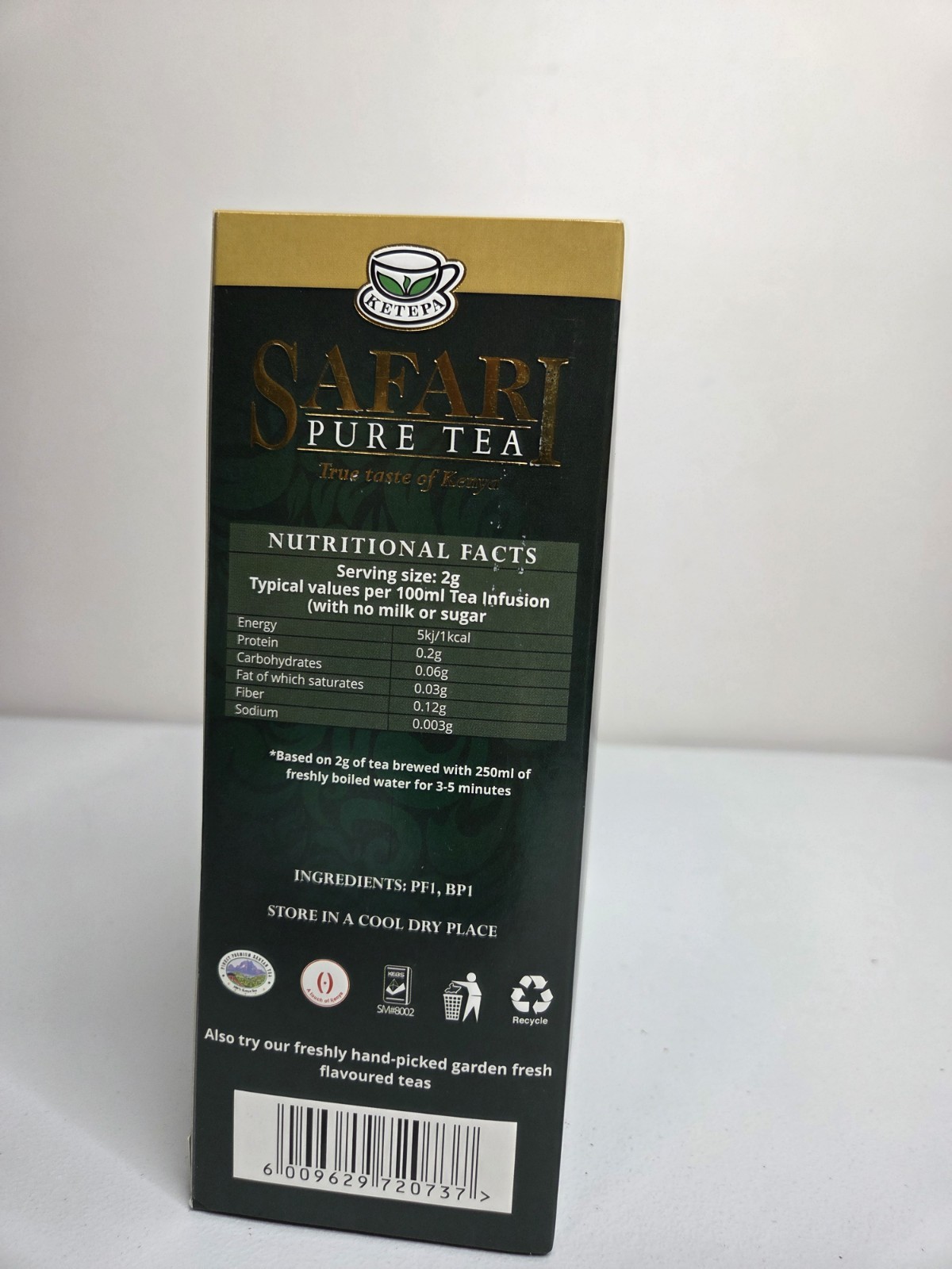 Safari Pure Kenya Tea – 100×2 Enveloped Tea Bags (2 PACK)