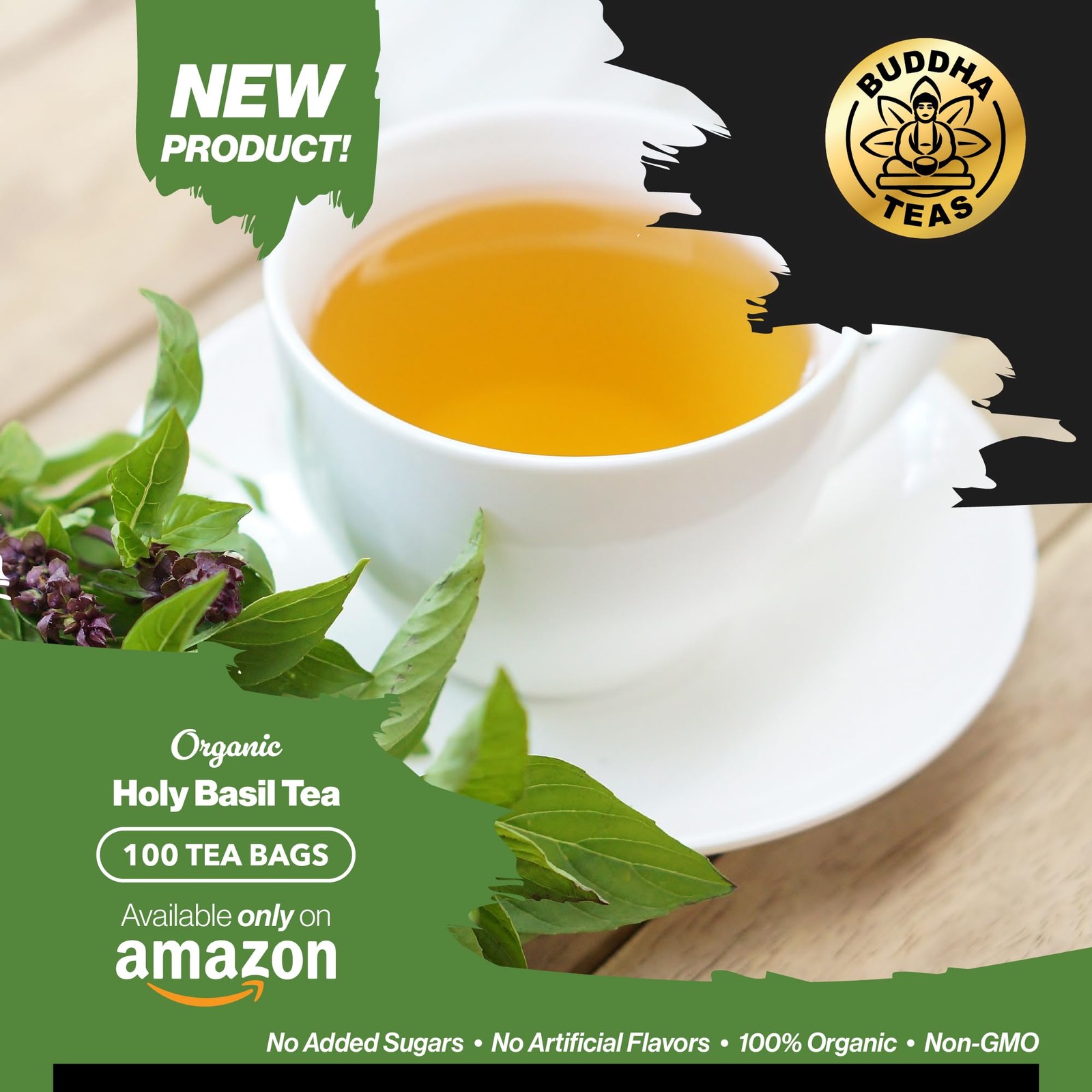 – Organic Holy Basil Tea Bags – For & Wellbeing – Ayurvedic Tulsi – With Anti…