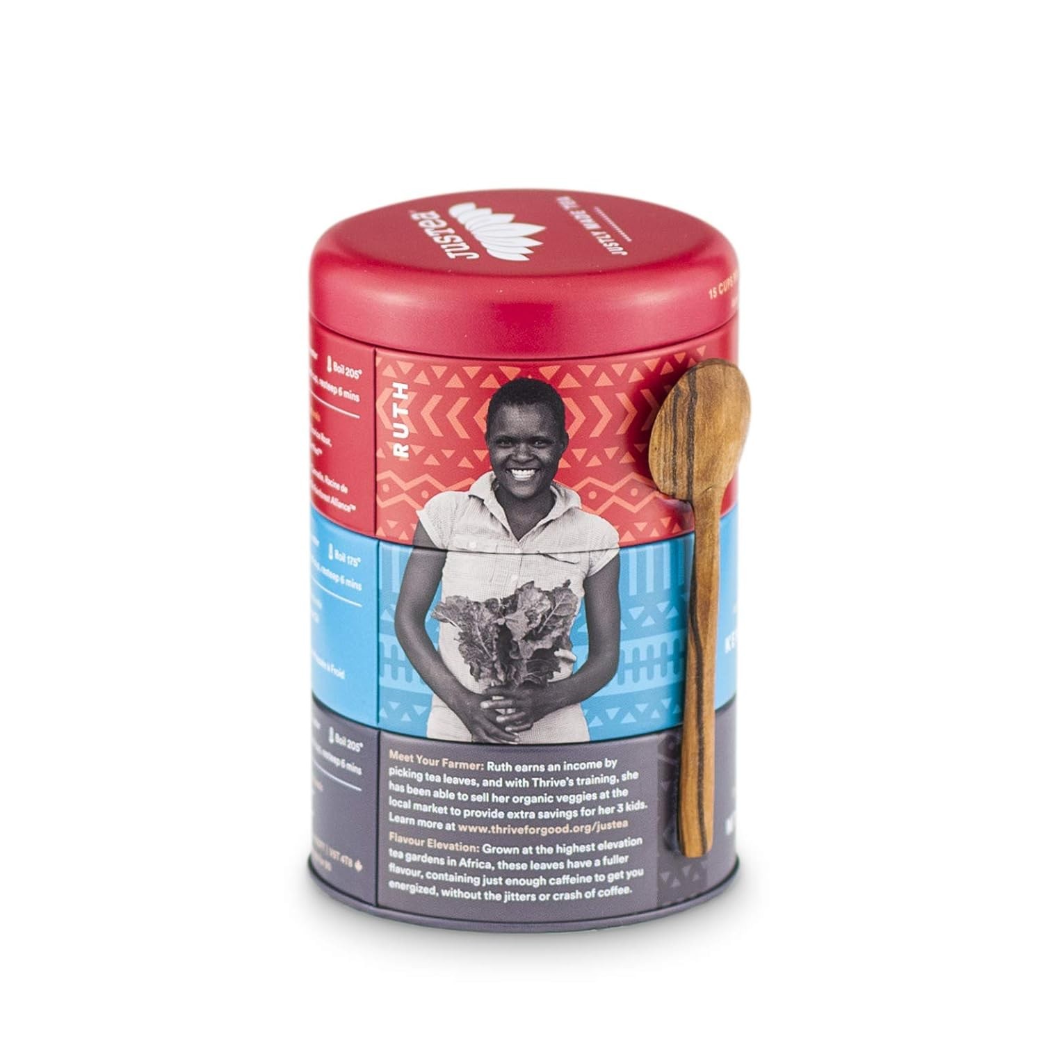Black Tea Trio | Stacking Tins Variety Pack with Hand Carved Tea Spoon | Loose