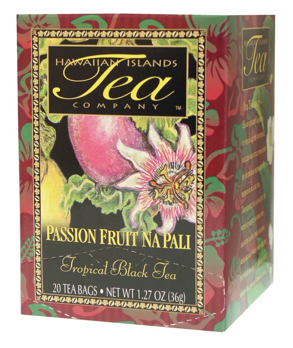 Hawaiian Islands Passion Fruit Na Pali Tropical Black Tea 20 Teabags
