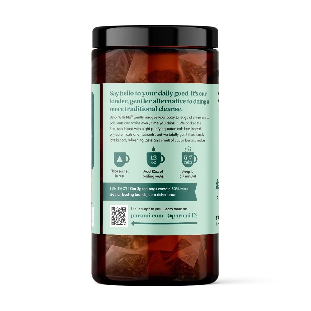 Organic Herbal Tea Pyramid Sachets in Glass Jar 15 Count Pack of 6