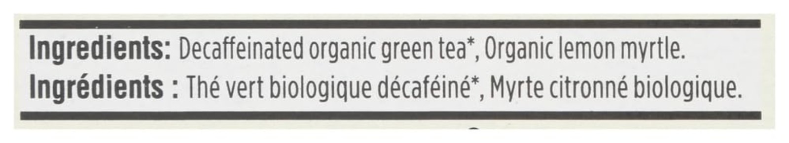 Kosher Certified Organic Decaf Green Tea with Lemon Myrtle – 2.1 Oz Convenience