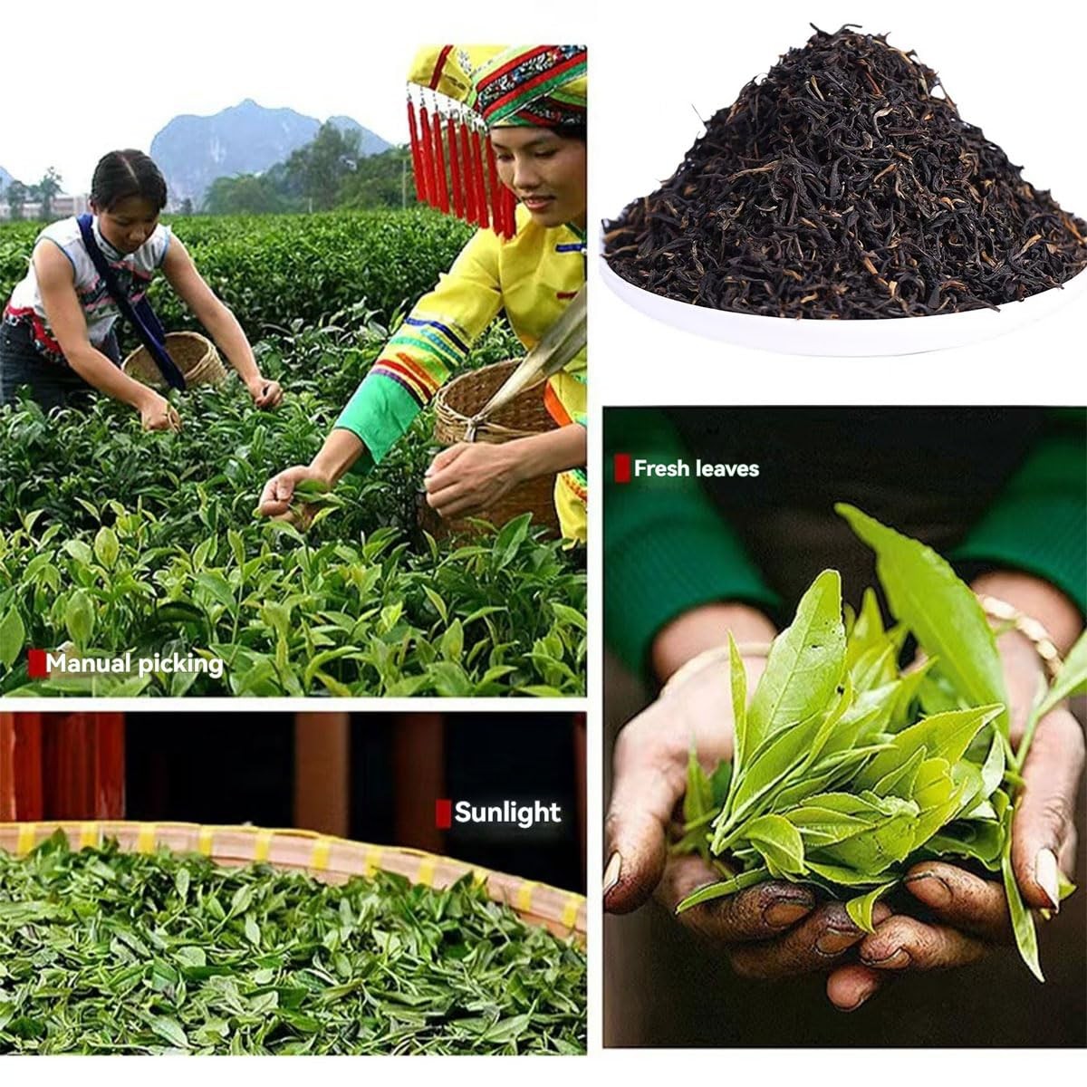 Yunnan Black Tea Loose Leaf Chinese Dianhong Full Mellow Smooth 250g 8.81 Oz