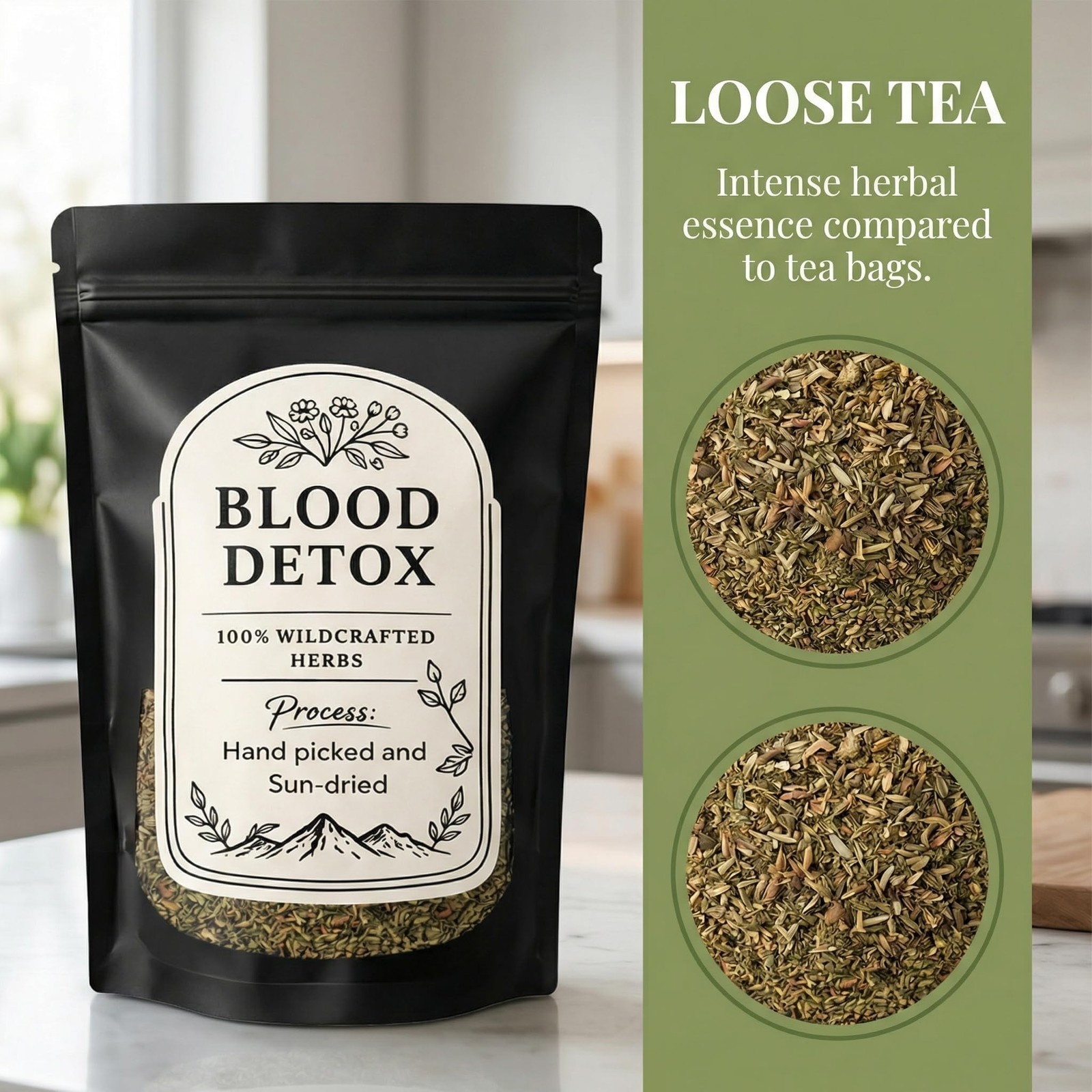 KOVGOCY Blood Detox Tea Lotus Flower Cinnamon Yushu Wildcrafted Herbs 30 Bags