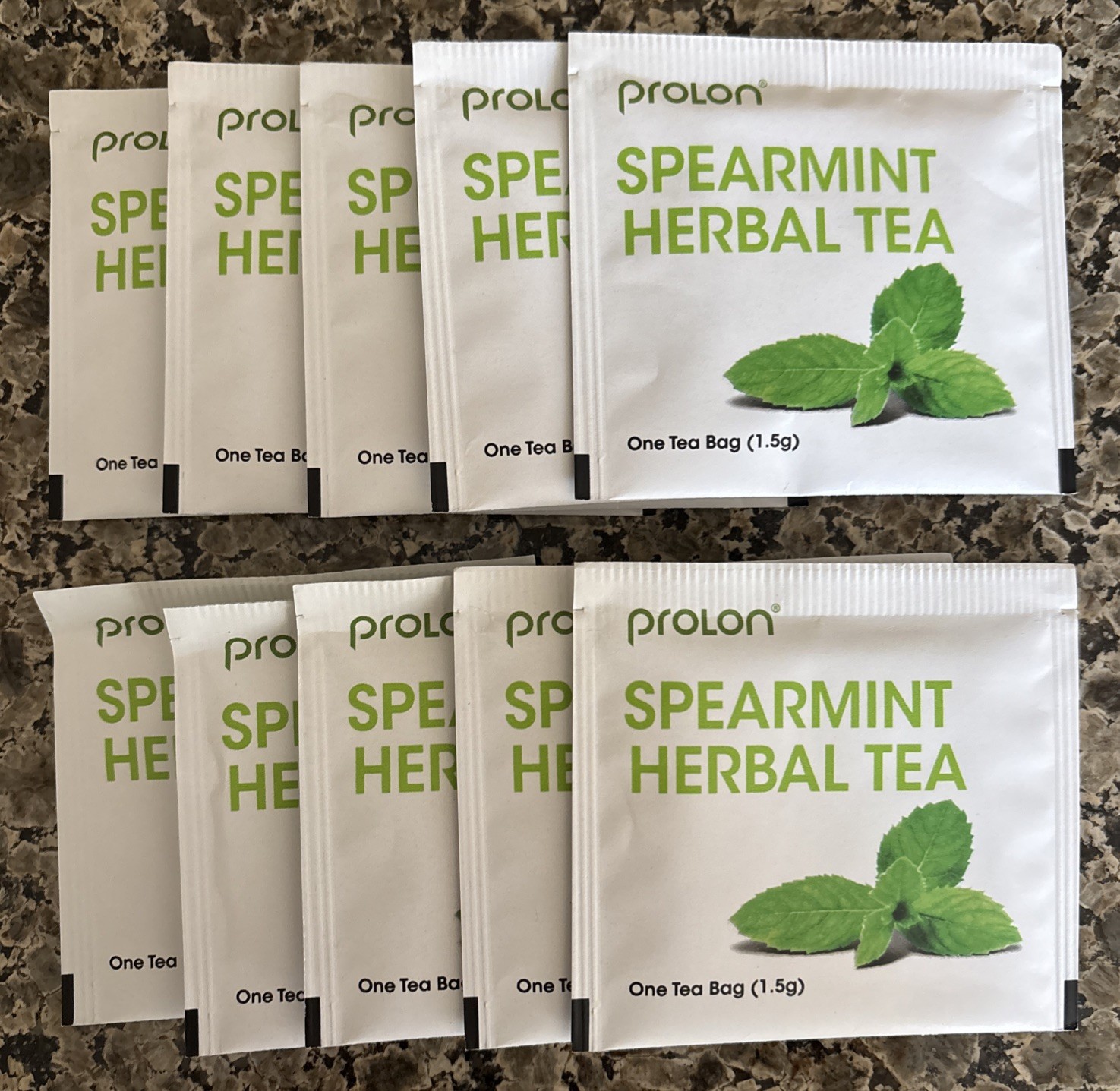 Prolon Spearmint Organic Herbal Tea Bags 10 Pack exp 5/1/28