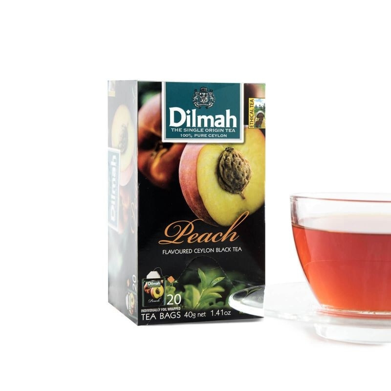 Dilmah Peach Flavoured Black Tea – 20 Tea Bags