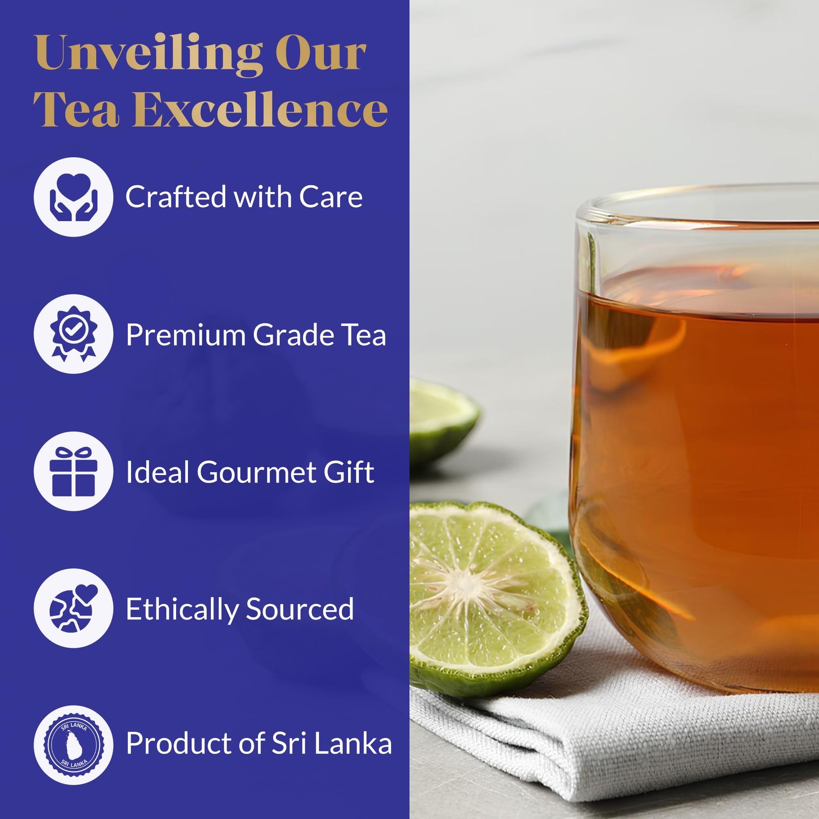 Earl Grey | 1LB (454g) | Loose Leaf Black Tea | Premium Ceylon Tea with Natur…
