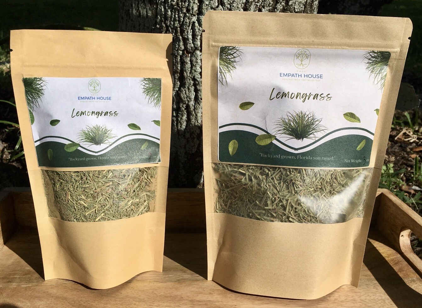 Freshly Dried Lemongrass (Cymbopogon citratus) Herbal Tea Finely Chopped