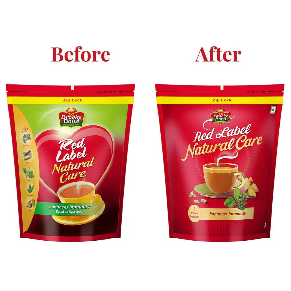 Brooke Band Red Label 100% Pure Organic Natural Care Tea / Chai Patti Pack 1 kg