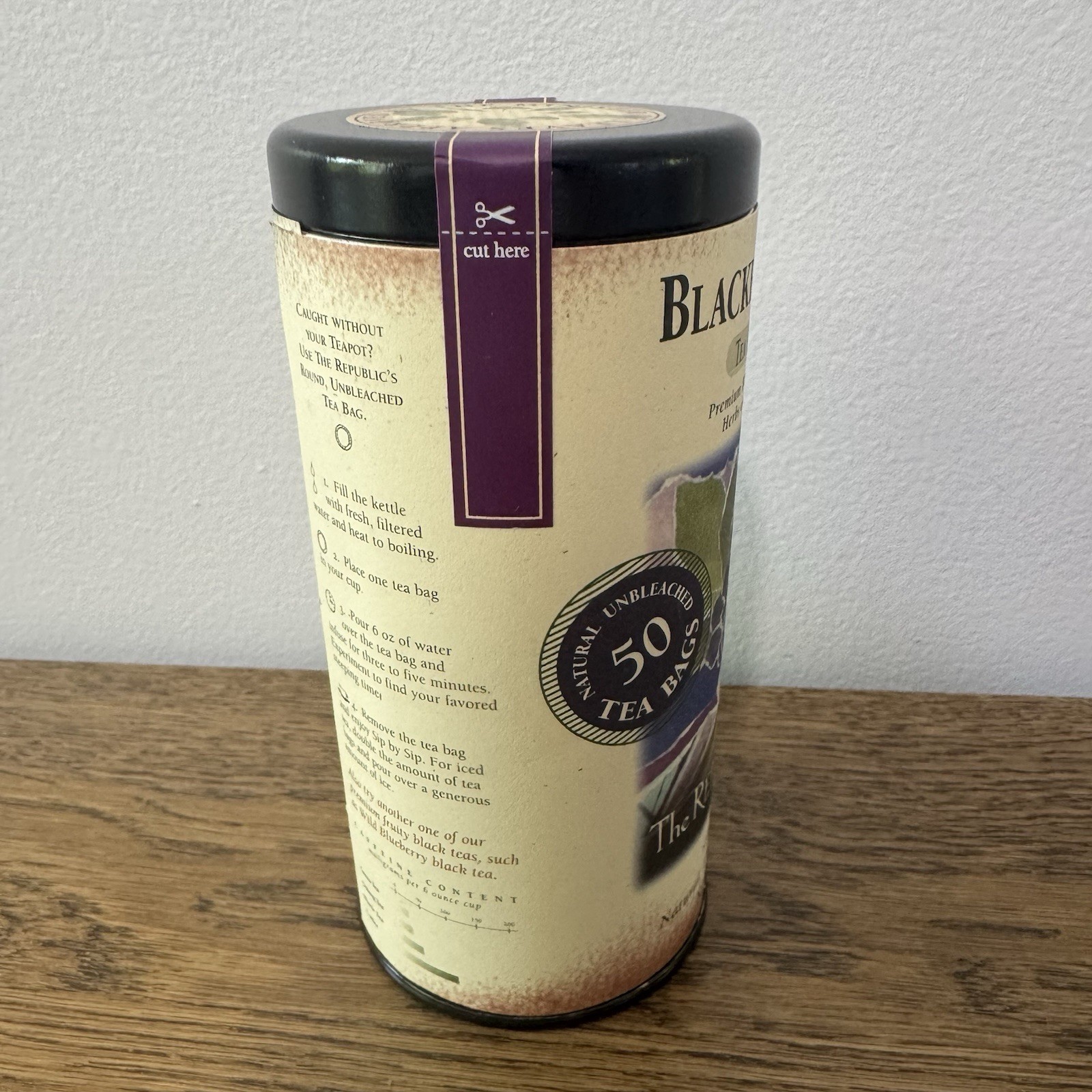 The Republic Of Tea Blackberry Sage Black Tea | 50 Tea Bags, Gourmet B