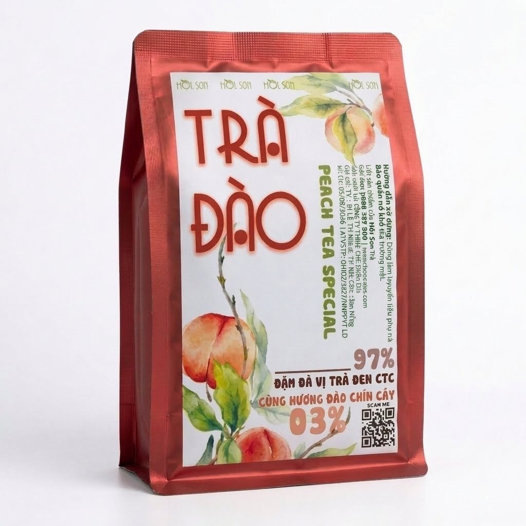 Peach Tea Special 7.05 Oz ( 200g ) 97% Black Tea + 3% Authentic Peach Essence