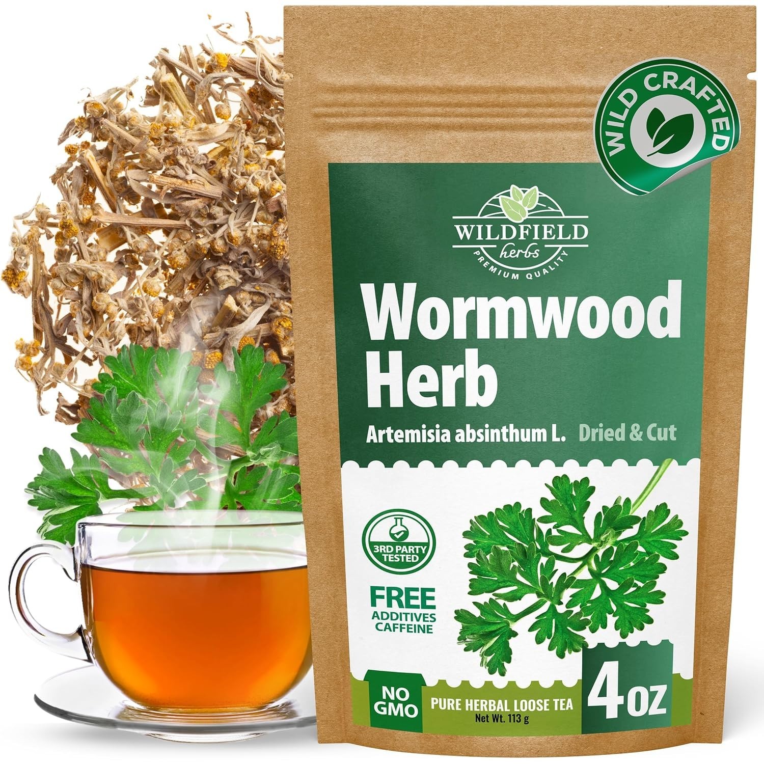 4 oz. Wormwood Tea – Loose Leaf Herbal Blend for Digestive Wellness